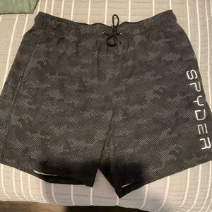 Spyder Black swim trunks